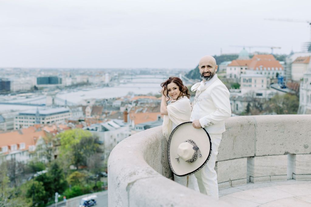Buda Castle Small Wedding Budapest Fishermans Bastion Margareta Terrace View